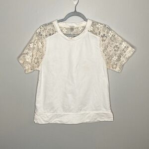 J.Crew 3D Lace Sweatshirt Top